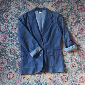 Jean blazer with pockets
